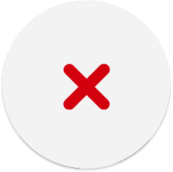 equis roja que representa error